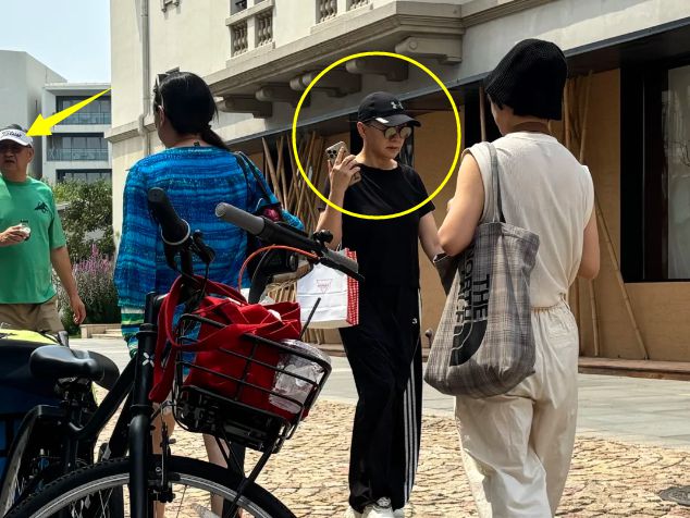 宋丹丹一家5口现身阿那亚巴图瘦身成功2岁儿子光脚丫在街上跑(图4)