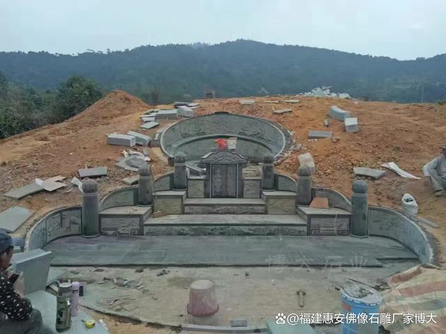 农村公益性公墓中墓碑石材的节约用地设计（多图欣赏）(图5)