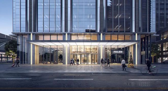 凯发国际首页办公楼入口效果图设计：第一印象的艺术展现(图1)