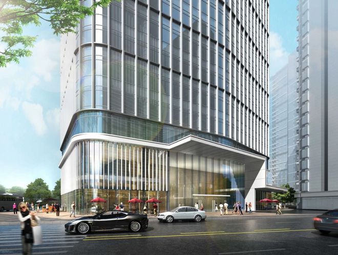 凯发国际首页办公楼入口效果图设计：第一印象的艺术展现(图3)