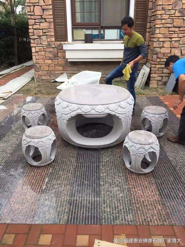 石雕圆桌设计：简约而不简单尽显尊贵(图3)