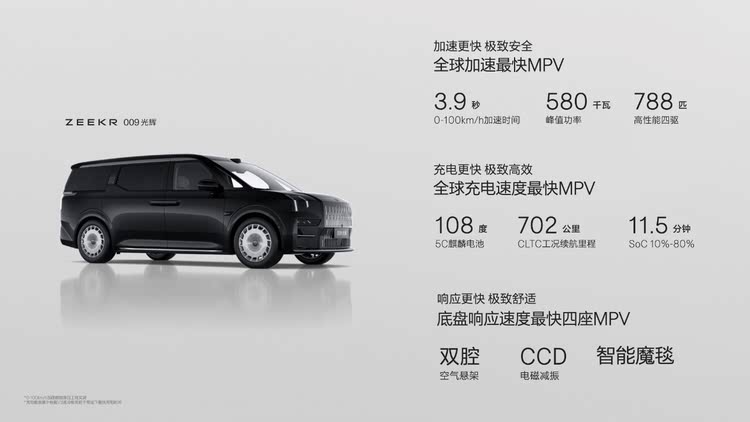 凯发国际售价8990万起极氪009光辉典藏版上市(图6)