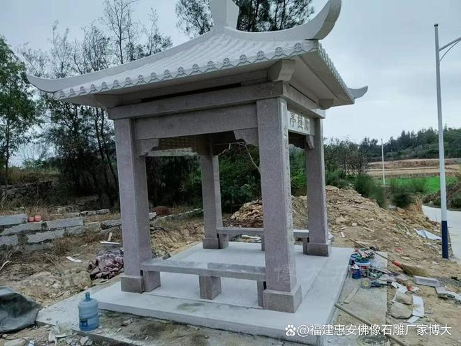 石雕凉亭在民居中的搭配方法(图1)