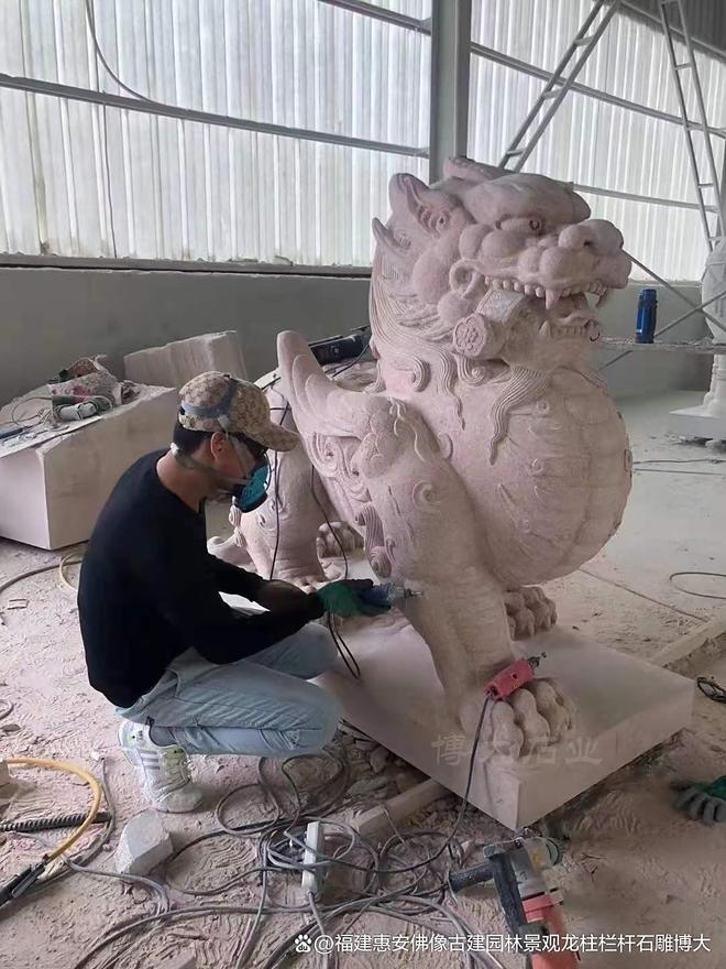 凯发国际石雕貔貅的石材开采与加工(图5)